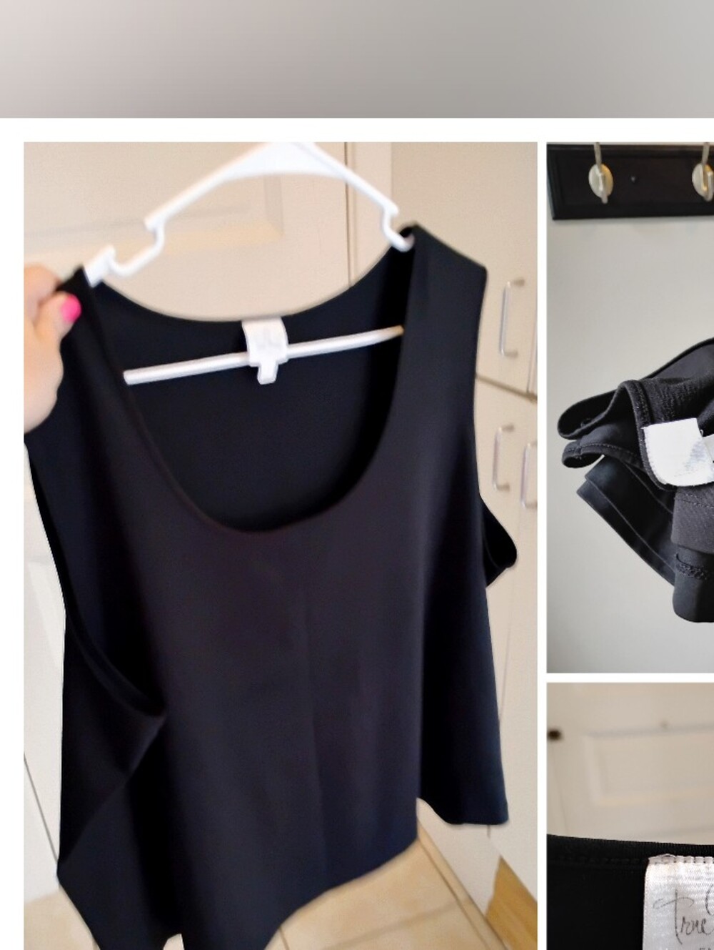NWOT Emme Silky Black Tank Top Shirt